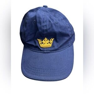 Navy Blue Crown Embroidered Hat